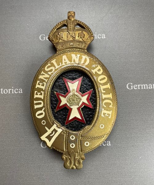 Queensland Police Helmabzeichen badge 1906 Austalien