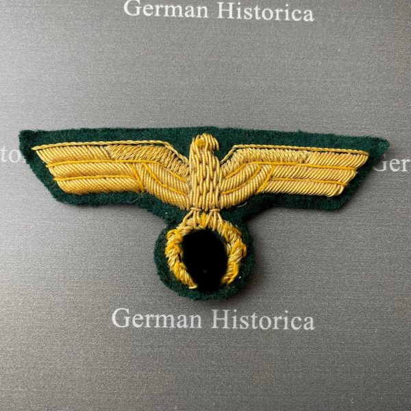 Kriegsmarine Offiziersadler Marineartillerie Gold auf Grün
