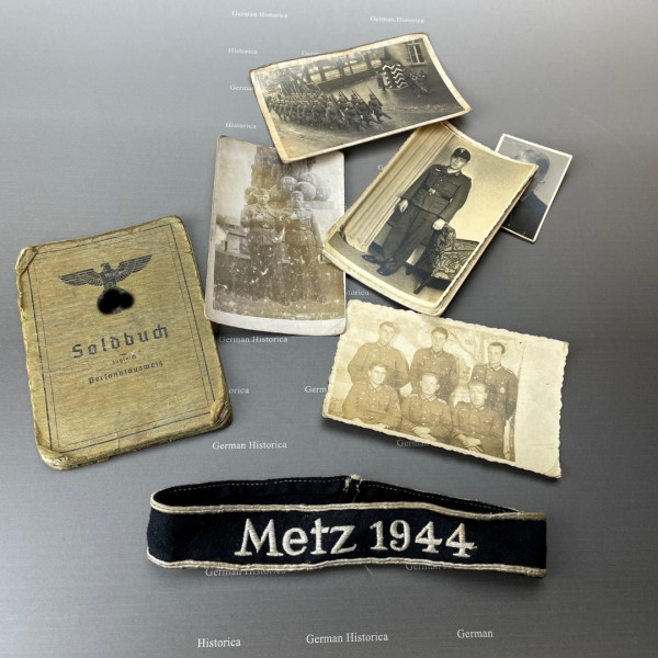 Metz 1944 Soldbuch und Ärmelband