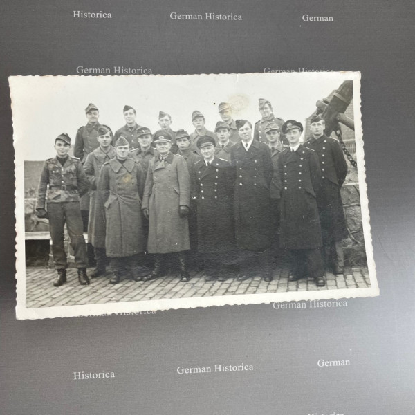 POW / Gefangenenlager Wehrm. Oberschule Büsum original Foto Dezember 1945